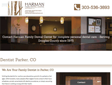 Tablet Screenshot of harmanfamilydentalcenter.com